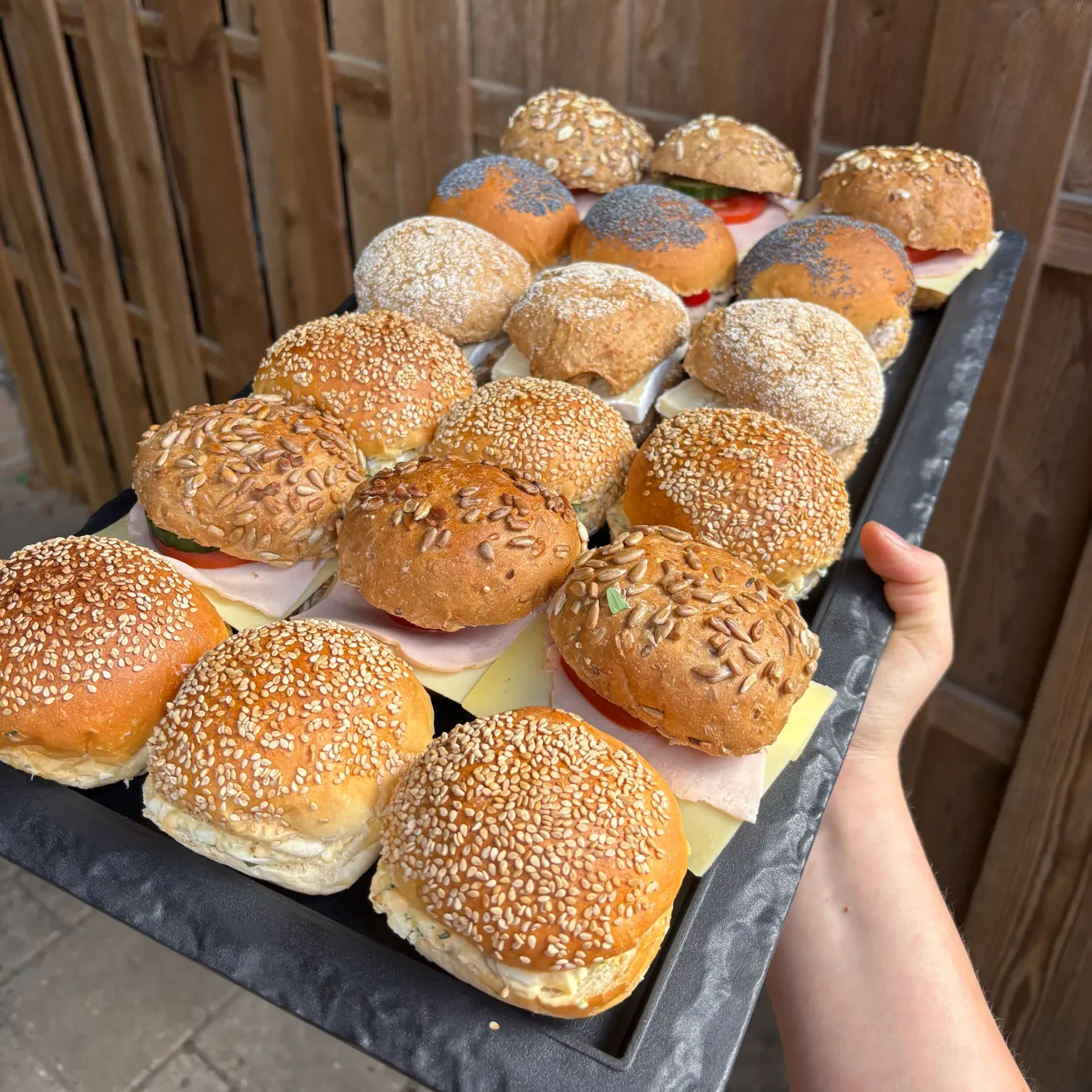 Verse belegde broodjes voor een lunch